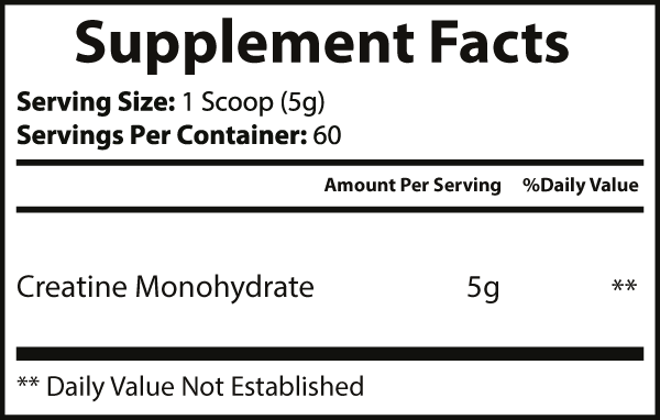 Essentials: Creatine Monohydrate, 300g Unflavored
