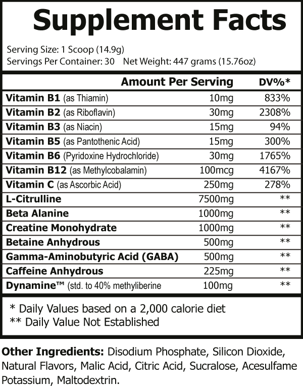 Euphoria: Precious Pumps Pre-Workout (Tropical Sunrise)